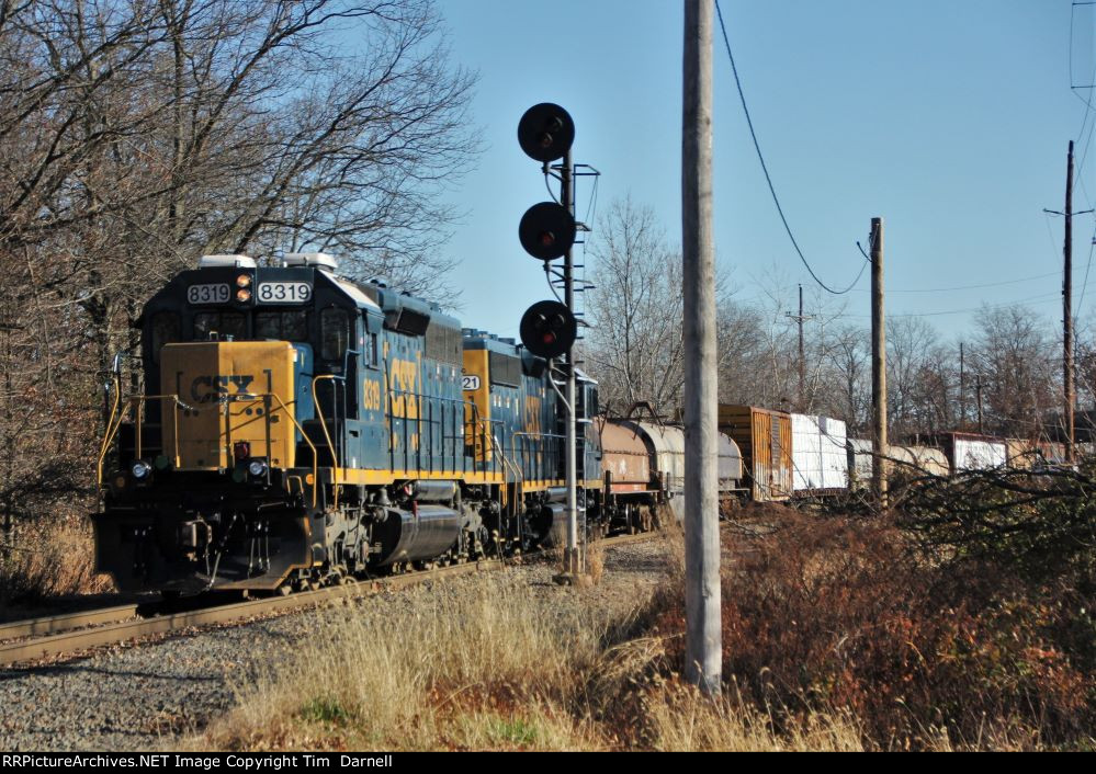 CSX 8319, 4421 shove PR19 back